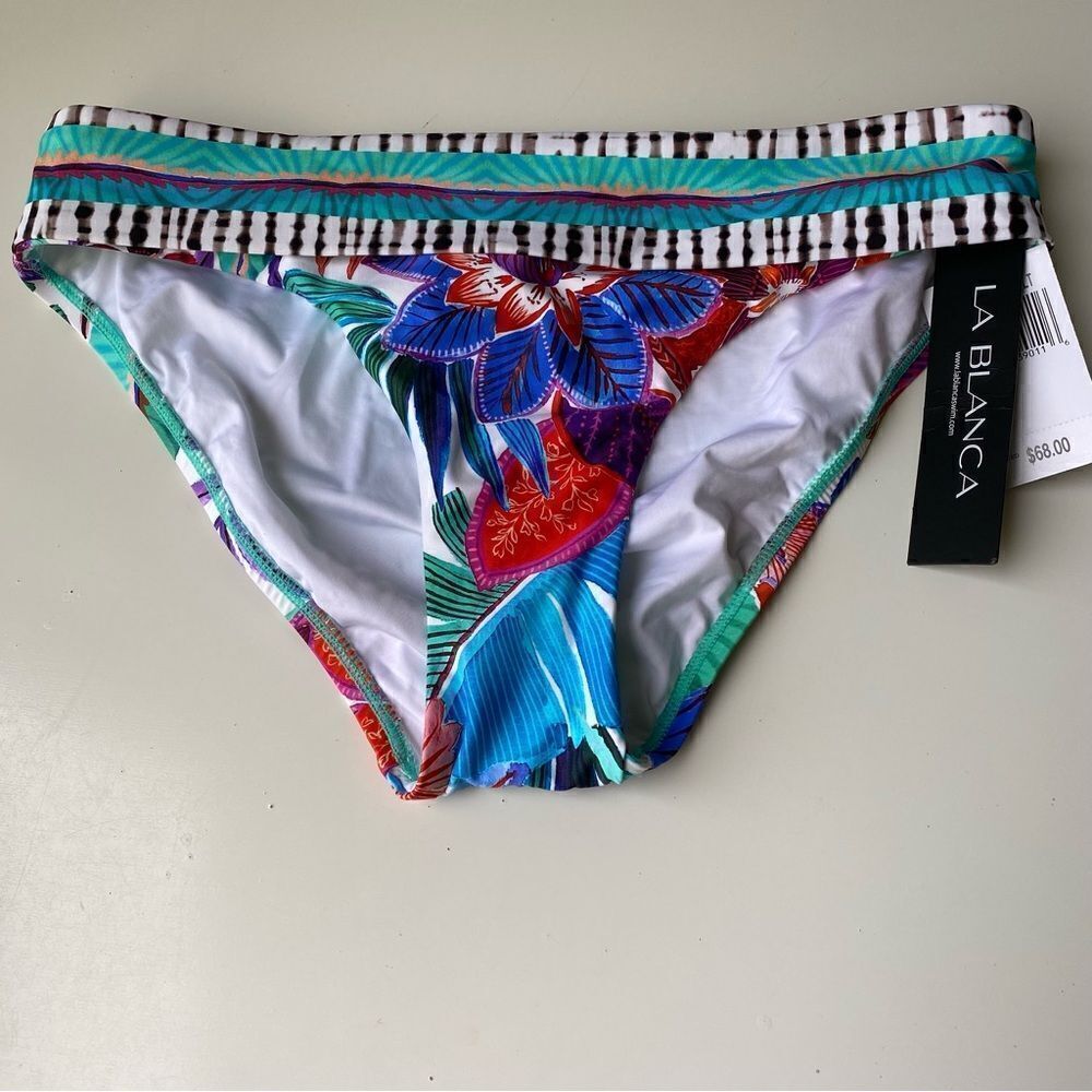 La Blanca bikini bottom tropical floral size 4